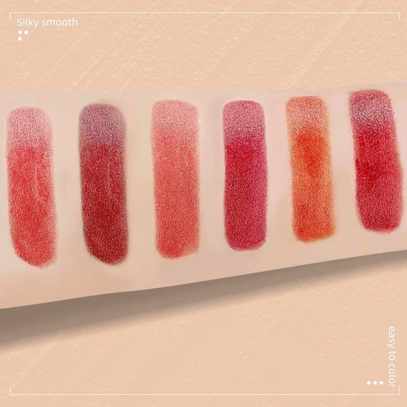 Heng Fang Matte Lipstick, 2Pcs/Set Waterproof Long Lasting Moisturizing Lip Stain Earphone Dual-color Lip Tint Gloss, Non-stick Cup Lip Make Up Gift Kit for Girls (Blue) - Image 5